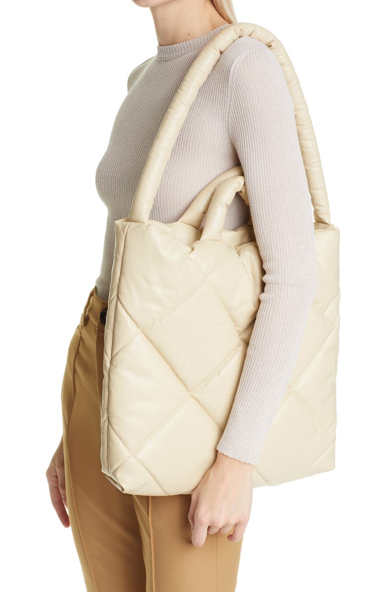 KASSL Medium Quilted Oiled Canvas Pillow Bag, Alternate, color,