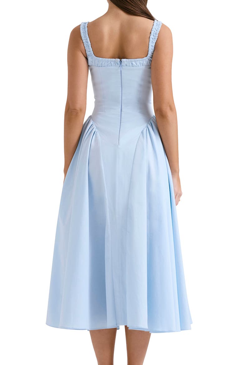 Dorothy B Pima Cotton Blend Cocktail Midi Dress, Alternate, color, NAN TUCKET BREEZE