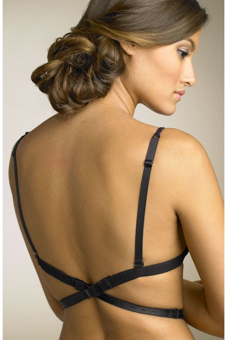 Low Back Strap 1-Hook Bra Attachment, Main, color, BLACK