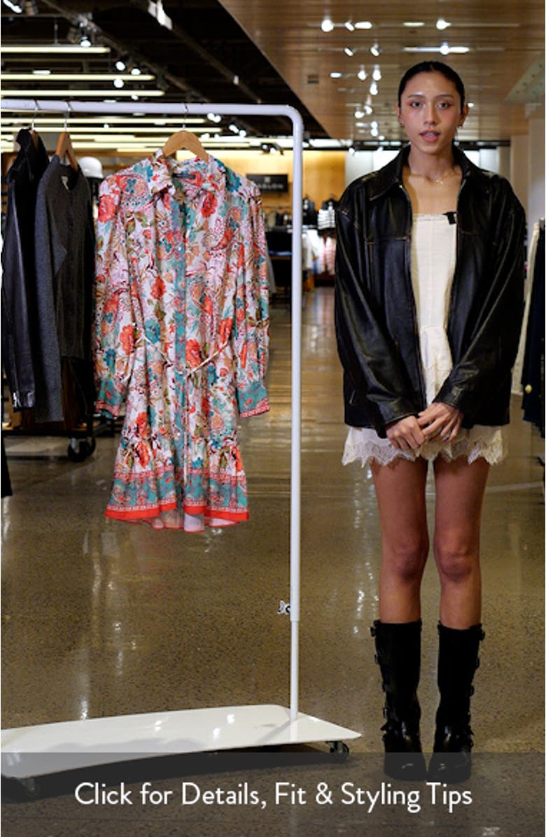 Floral Long Sleeve Shirtdress, sales video thumbnail