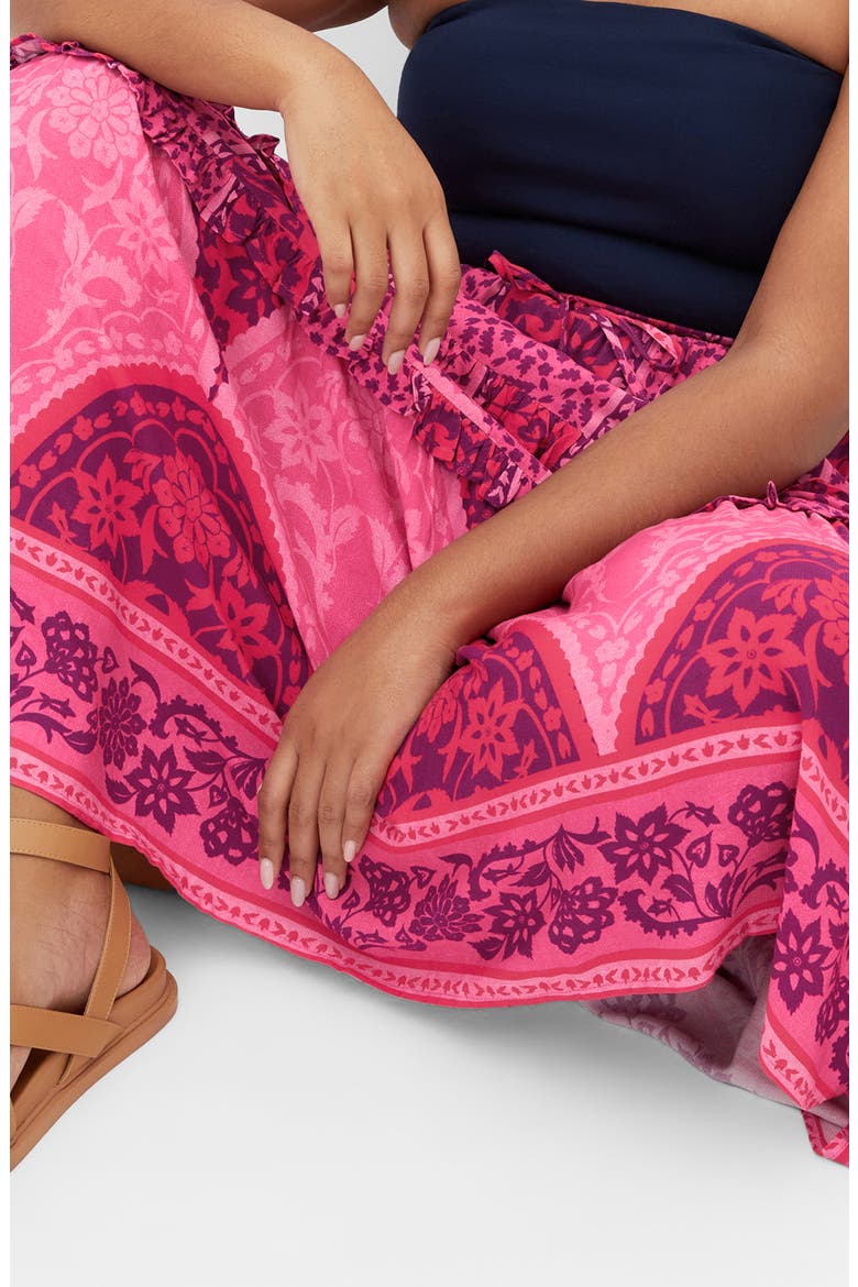 Samara Print Tiered Midi Skirt, Alternate, color, FIELD OF DREAMS