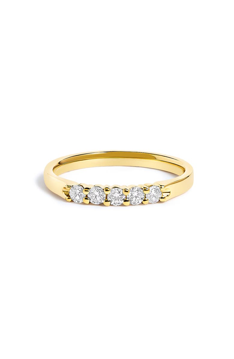 Haus of Brilliance 14K Gold 1/4 Ctw Diamond 5 Stone Band Ring, Main, color, Yellow Gold