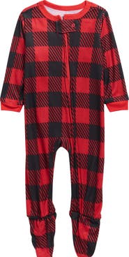 BABY STARTERS Matching Family Buffalo Plaid Fitted Footie Pajamas