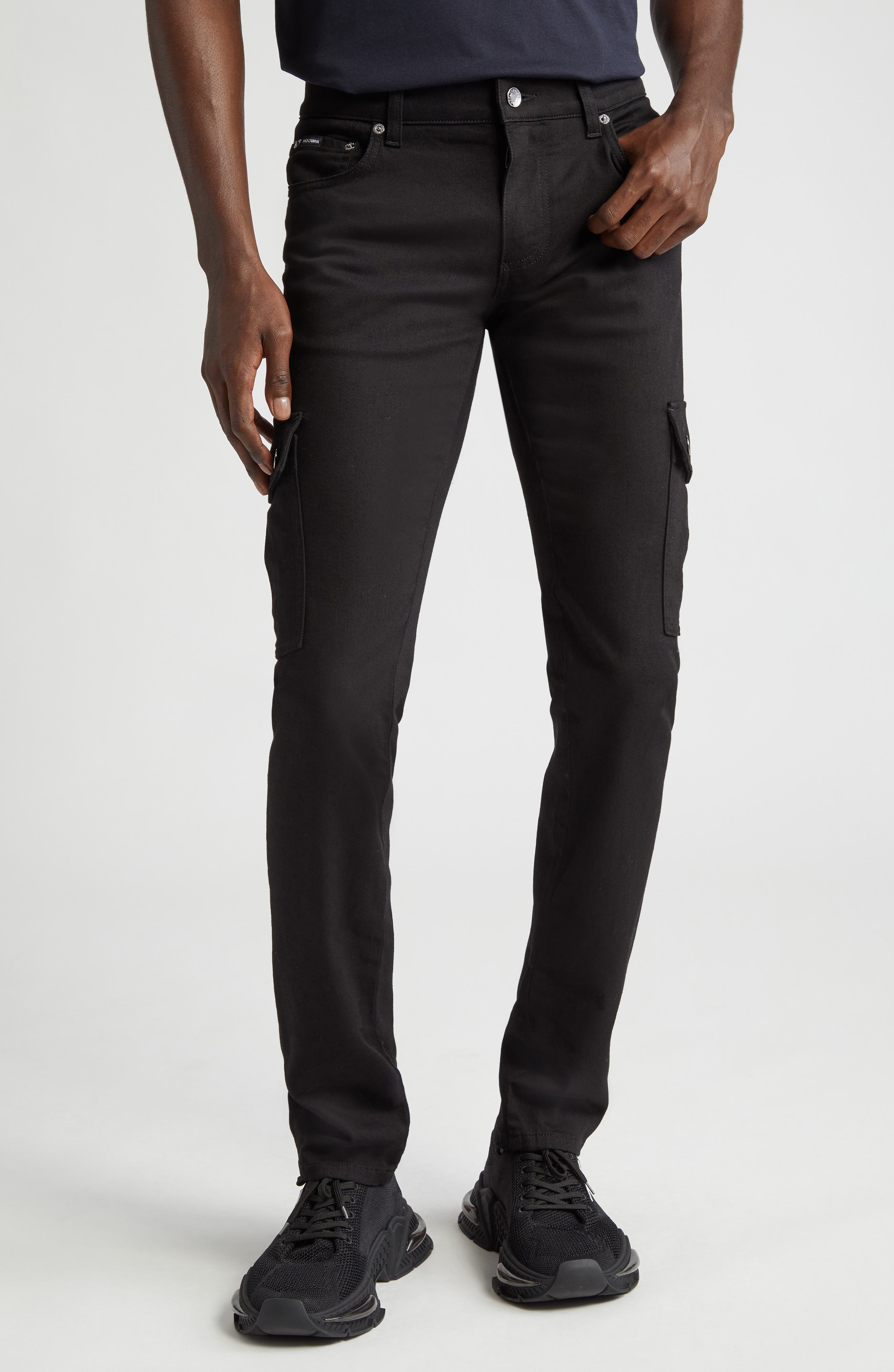 Washed Stretch Denim Cargo Pants (Men) | Nordstrom