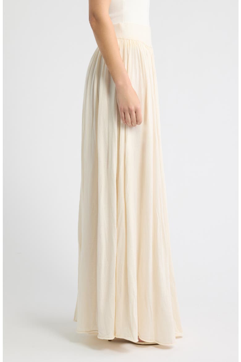 Semisheer Maxi Skirt, Alternate, color, CREAM