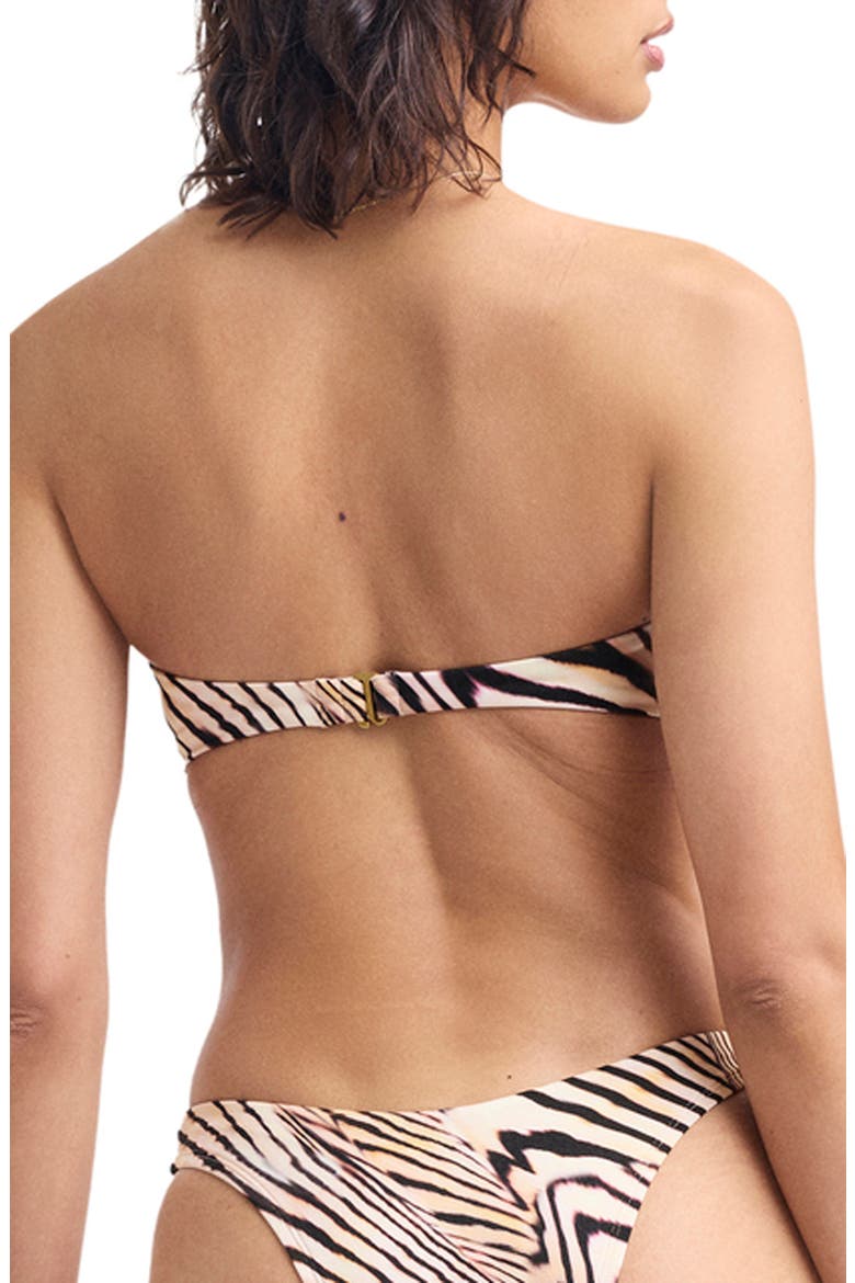 Nala Bandeau Bikini Top, Alternate, color, SHELL STRIPE ECOSHIMMER