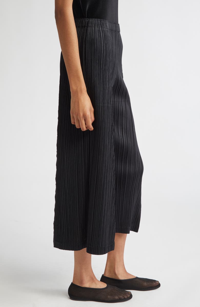 Pleats Please Issey Miyake Thicker Bottoms 1 Pleated High Waist Crop Pants, Alternate, color, Black
