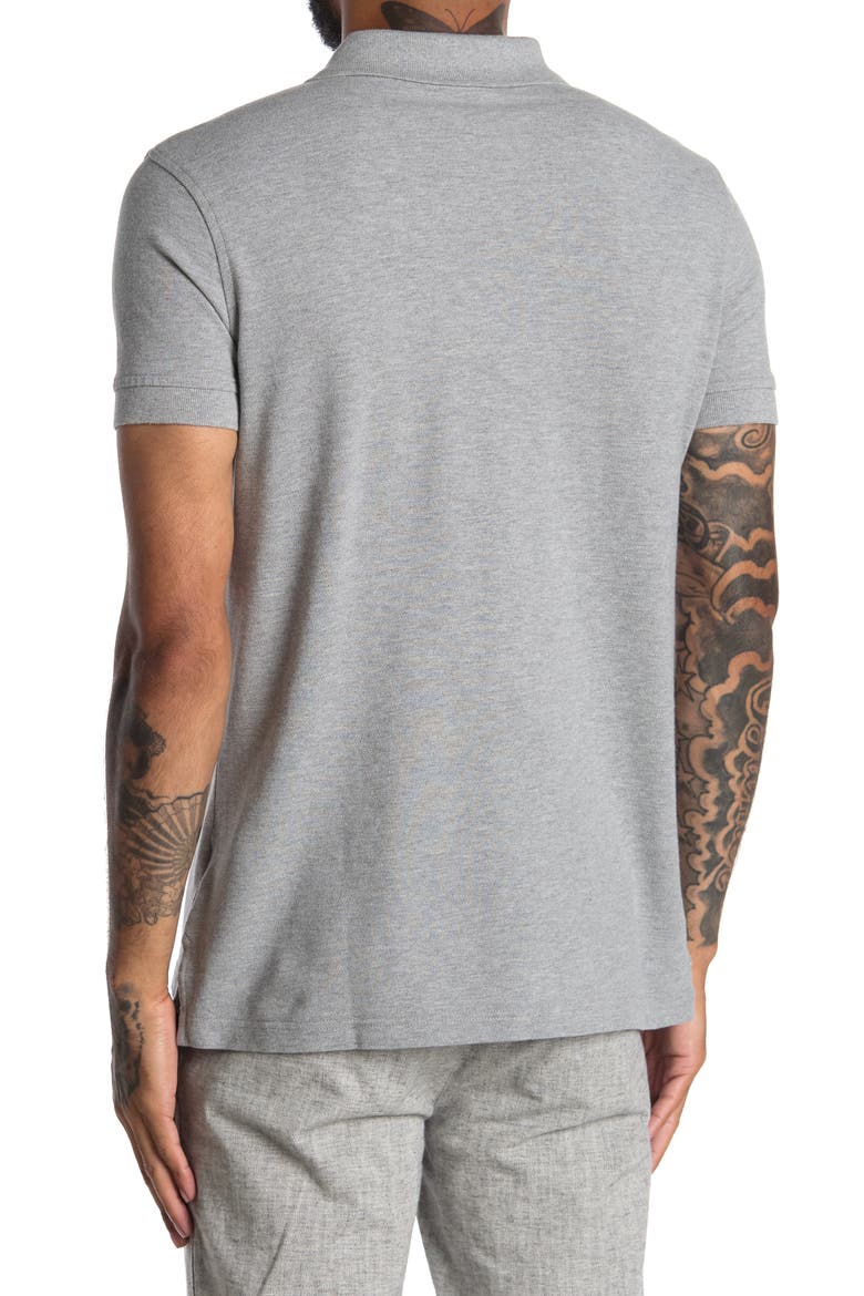 Pique Short Sleeve Polo, Alternate, color, NRLT GREY HEATHER
