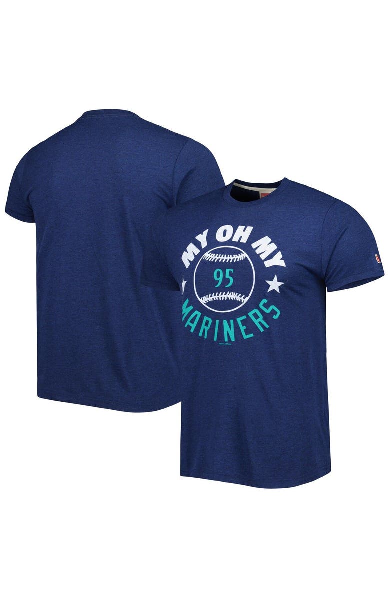 Homage Men's Homage Navy Seattle Mariners Hyper Local Tri-Blend T-Shirt, Main, color, Navy