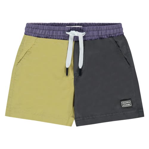 Stains And Stories By Babyface Colorblock Swim Shorts In Multi