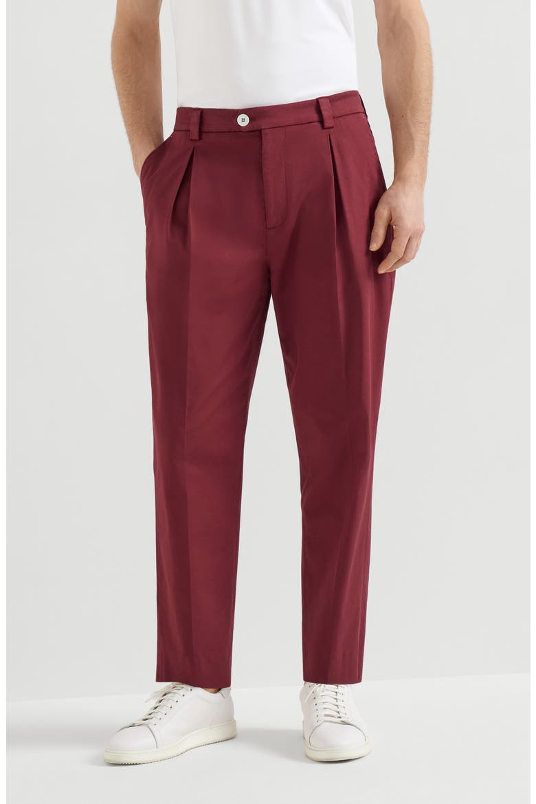 Trousers with tee holder, Main, color, Cherry