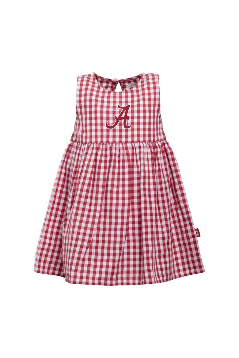 Girls Infant Garb  Crimson Alabama Crimson Tide Loren Gingham Dress, Main, color, Crimson
