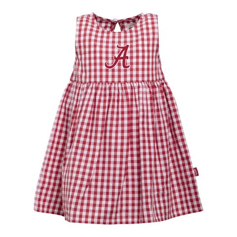 Girls Infant Garb  Crimson Alabama Crimson Tide Loren Gingham Dress