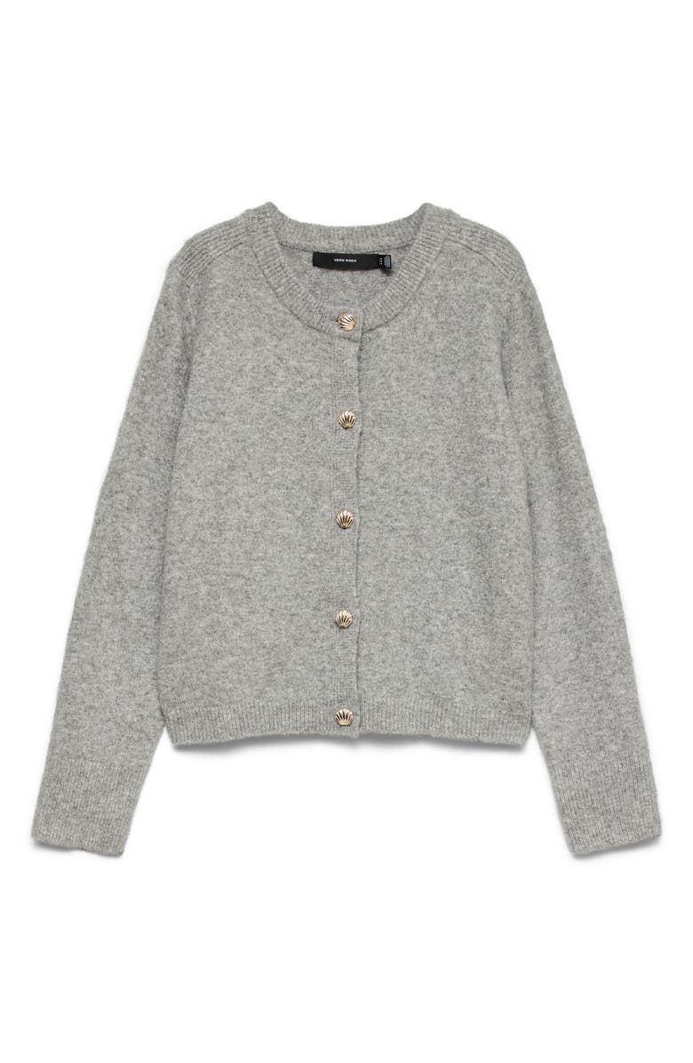 VERO MODA Fiona Long Sleeve Cardigan, Alternate, color, Light Grey Melange