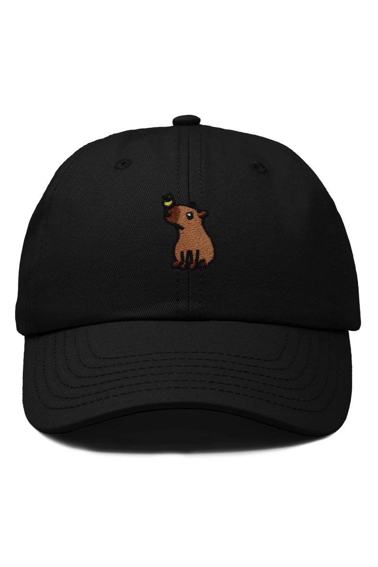 Capybara Embroidered Everyday Hat, Main, color, Black