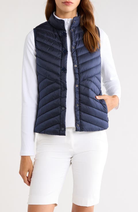 V Quilted Down Stretch Vest
