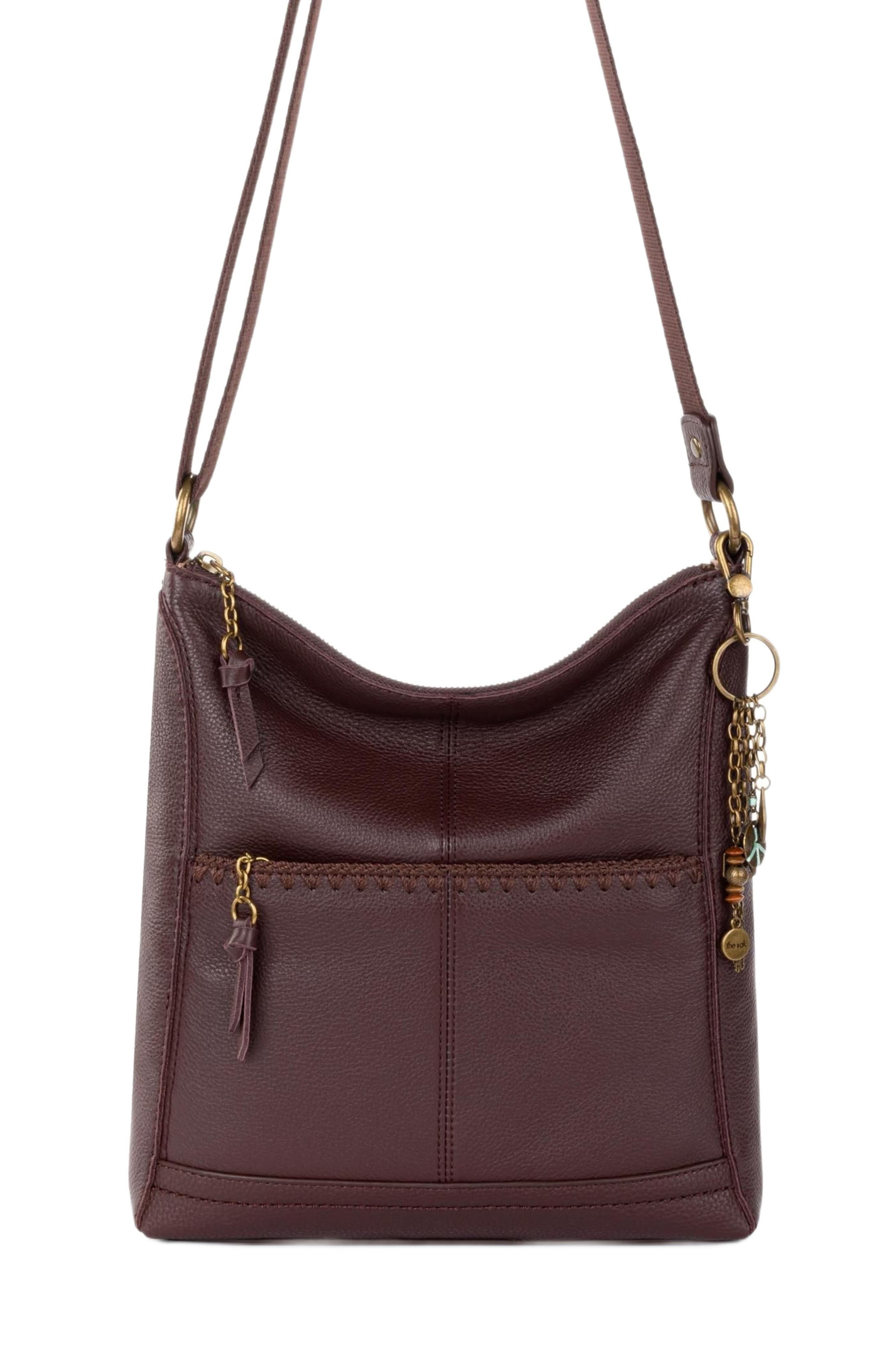 Lucia Crossbody Leather Bag, Alternate, color, Mahogany Stitch