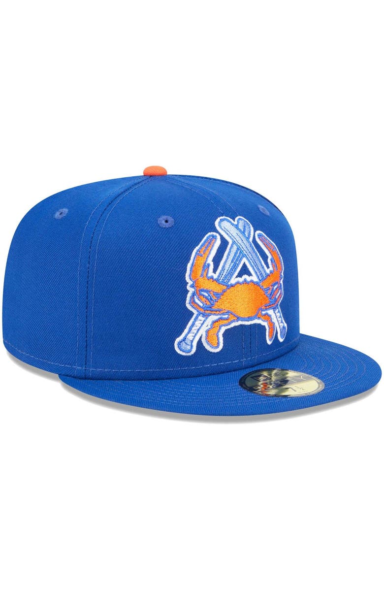 New Era Men's New Era Blue Aberdeen IronBirds Theme Nights Aberdeen Steamed Crabs  59FIFTY Fitted Hat, Alternate, color, 