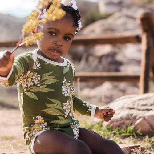 Milkbarn Long Sleeve One Piece In Green