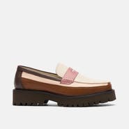 MARC NOLAN Ms. Adler Leather Lug Penny Loafers