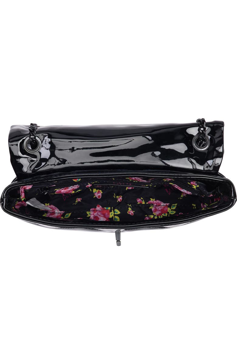 Betsey Johnson Twist Lock Heart Quilted Convertible Crossbody Bag, Alternate, color,