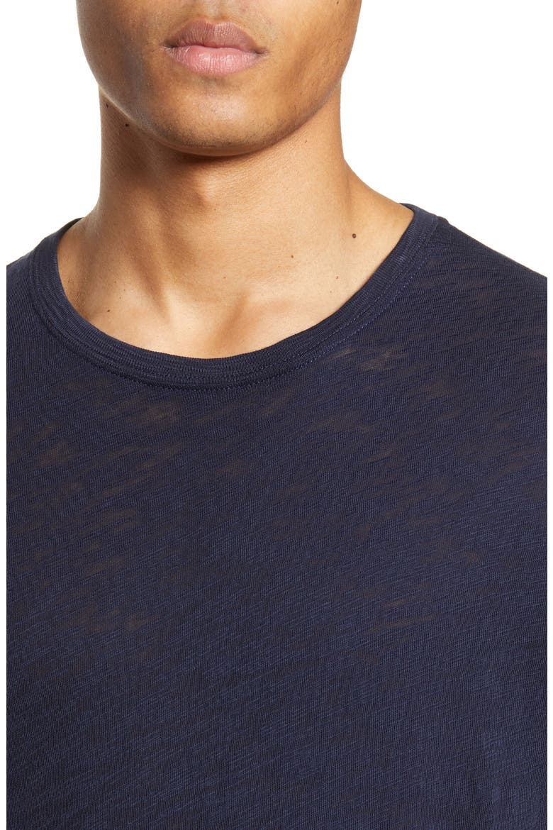 Slub Crewneck T-Shirt, Alternate, color, MIDNIGHT