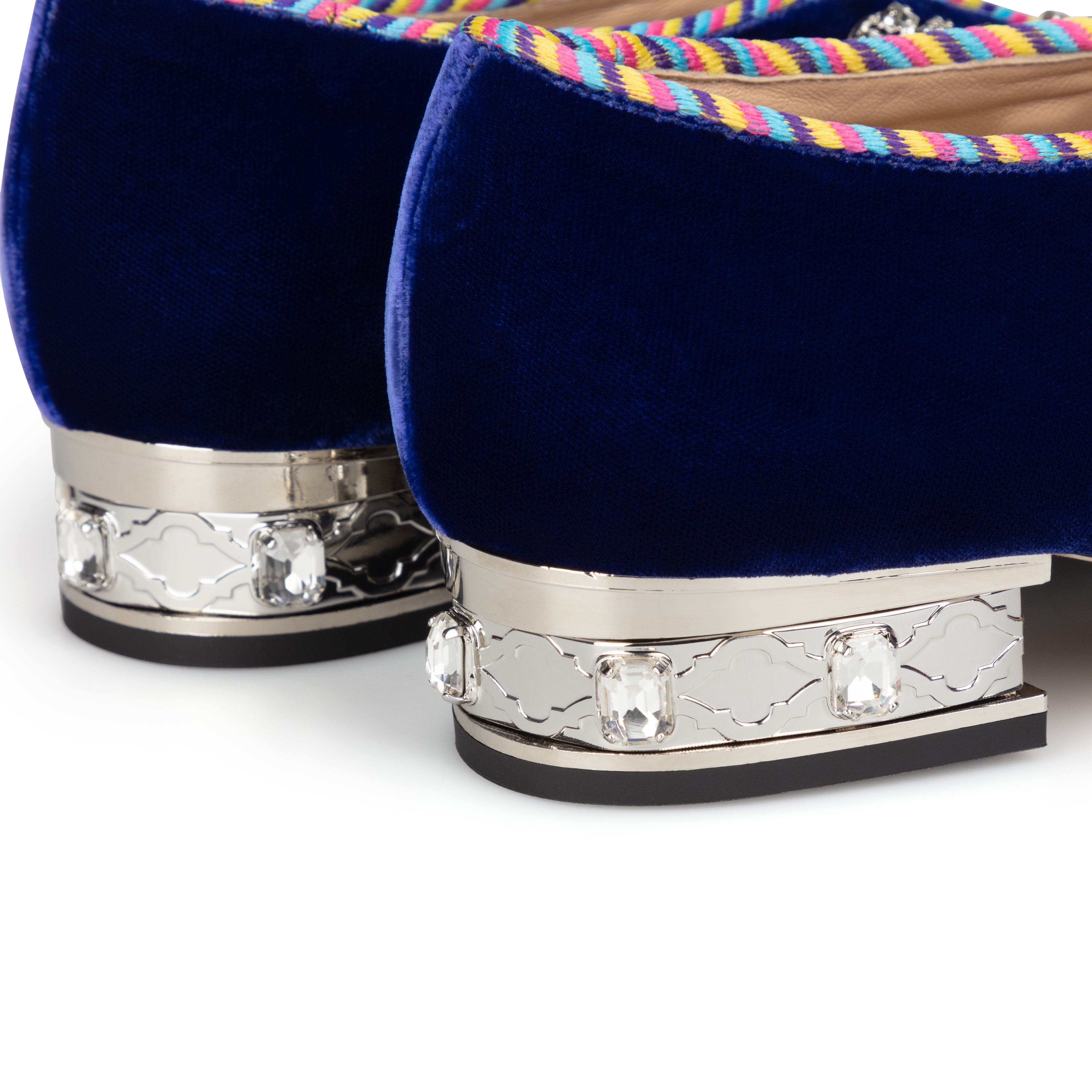 AIMEE ANN LOU Iris Slip-on Oxford in Velvet, Alternate, color, 