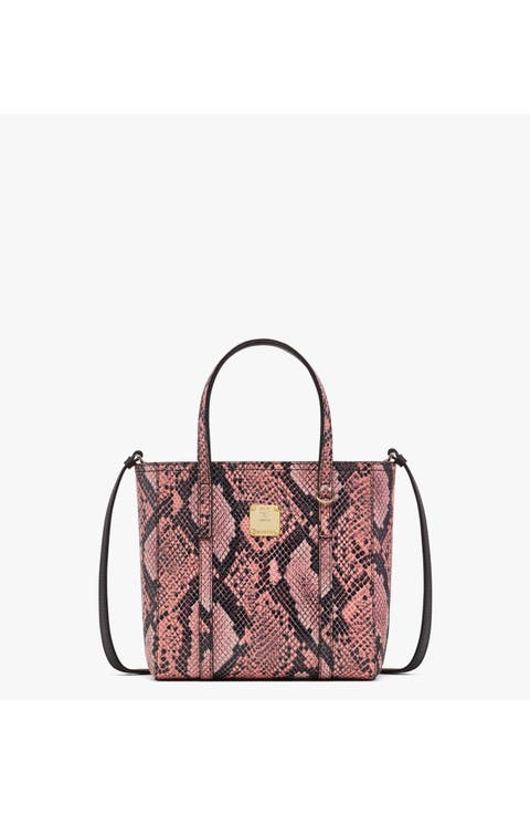 Toni Top-Zip Shopper in Python Print Coronet