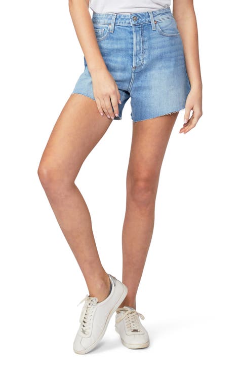 Noella Raw Hem High Waist Denim Shorts