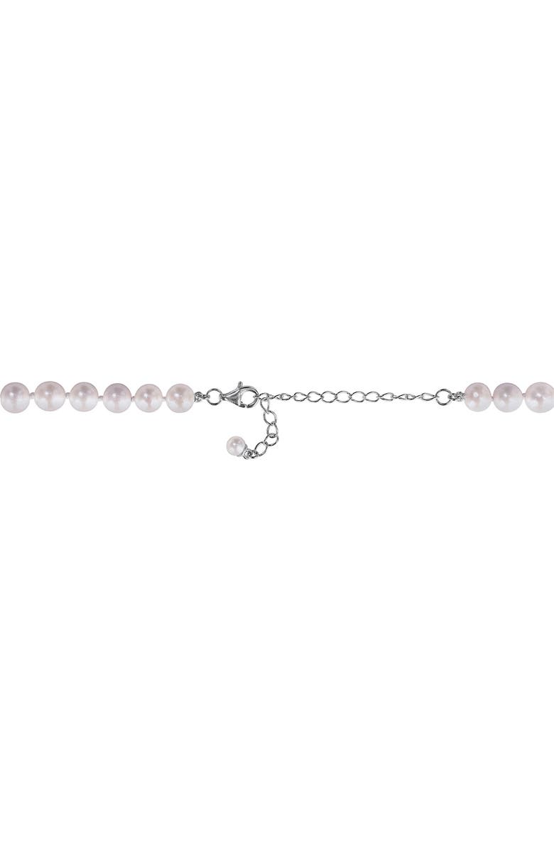 DELMAR Cultured Pearl & Lab Grown White Sapphire Y-Necklace, Alternate, color, 