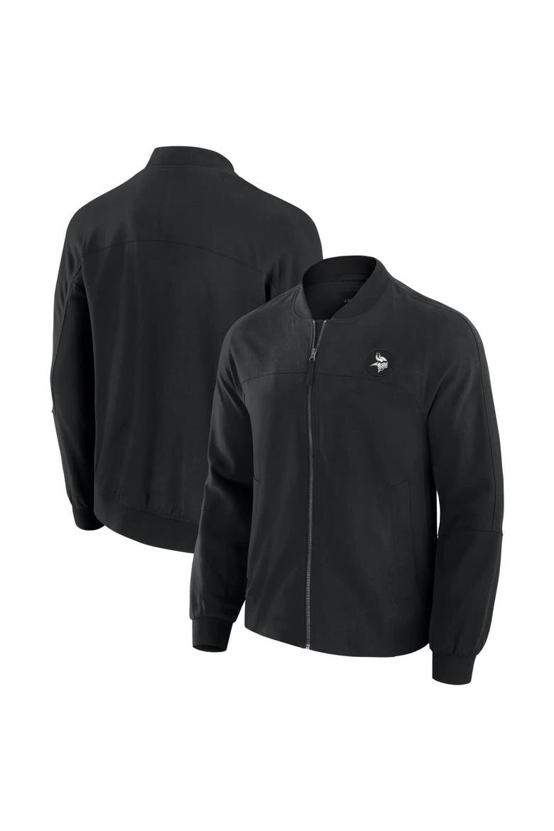 Men's J. Palmer Black Minnesota Vikings Lightweight Cover-4 Tri-Blend Full-Zip Jacket, Main, color, Black