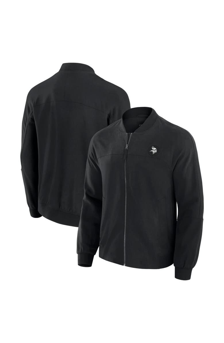 J. Palmer Men's J. Palmer Black Minnesota Vikings Lightweight Cover-4 Tri-Blend Full-Zip Jacket, Main, color, Black