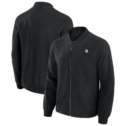 Men's J. Palmer Black Minnesota Vikings Lightweight Cover-4 Tri-Blend Full-Zip Jacket