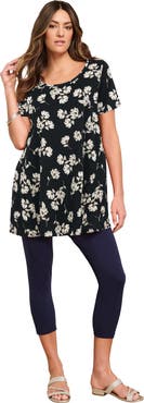 Roaman's Plus Size Cotton Ultimate Scoopneck Swing Tunic