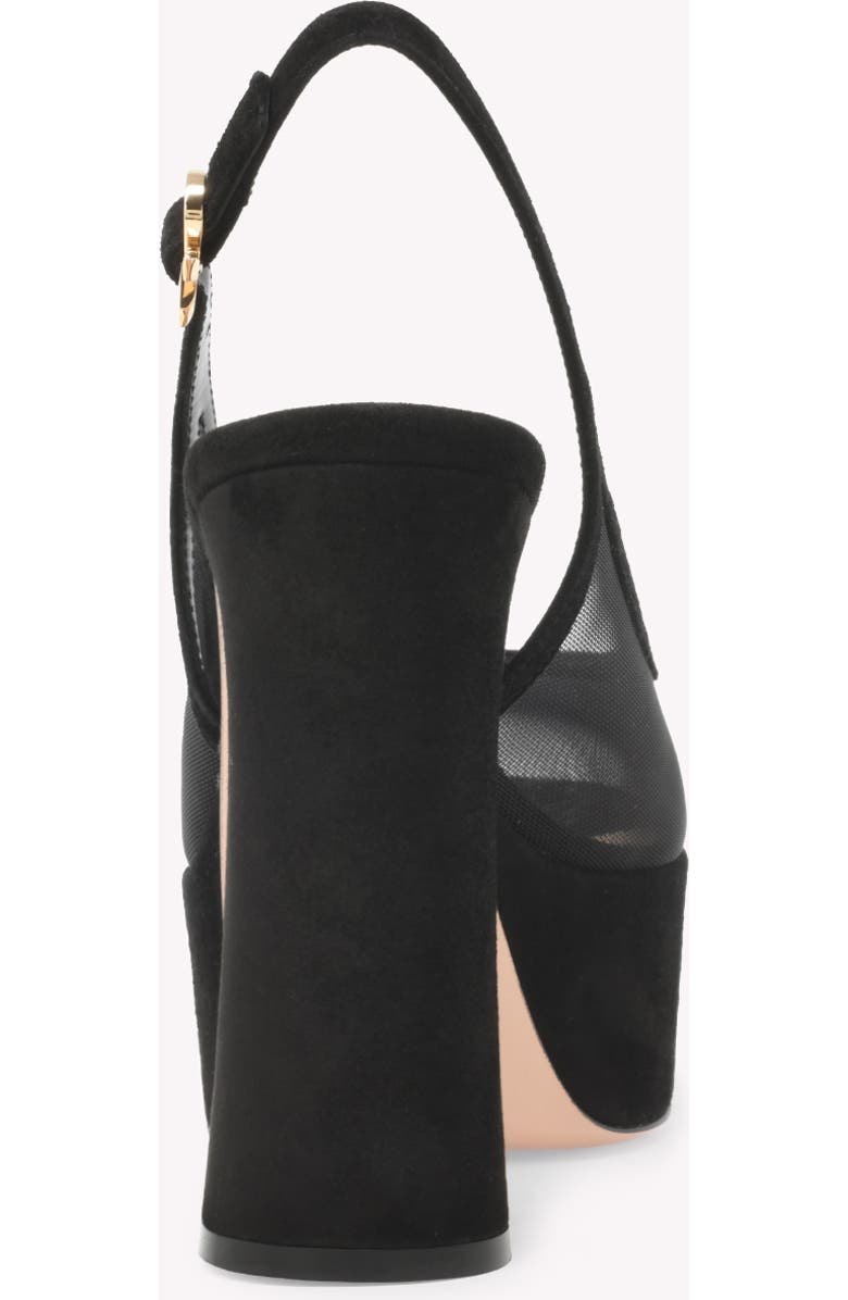 Gianvito Rossi Chopine Slingback, Alternate, color, Black Suede And Plexi