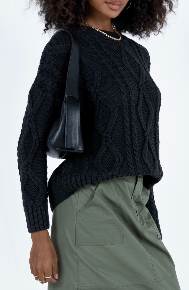 Princess Polly Anaya Oversize Cable Stitch Sweater, Alternate, color, 