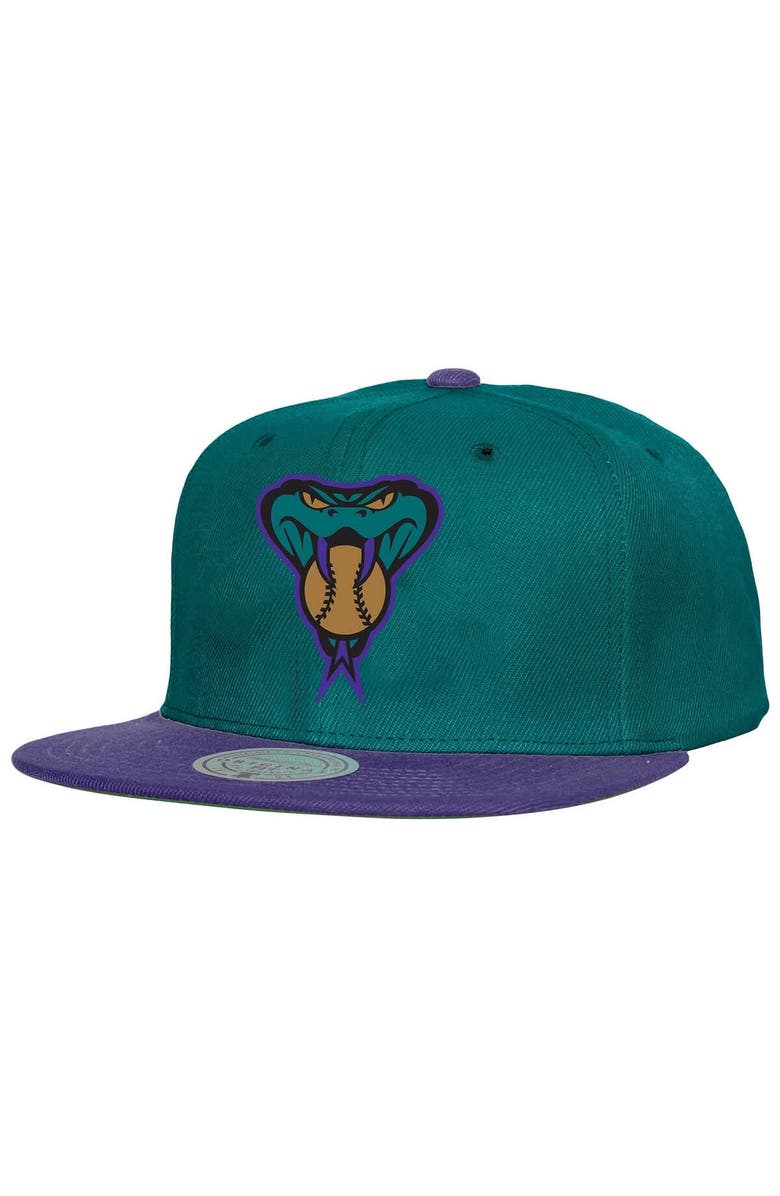 Mitchell & Ness Men's Mitchell & Ness Teal Arizona Diamondbacks Cooperstown Collection Basic Flip Snapback Hat, Main, color, Teal