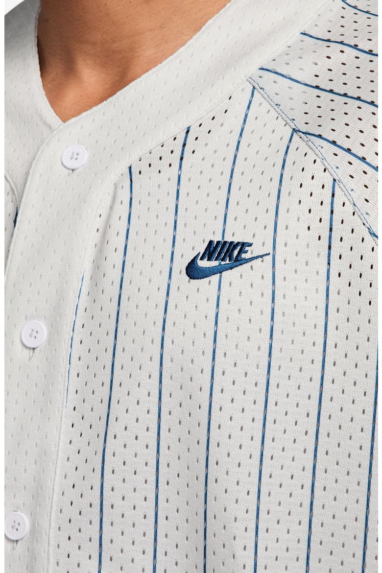 Club Stripe Mesh Baseball Jersey, Alternate, color, PHOTON DUST/ COURT BLUE