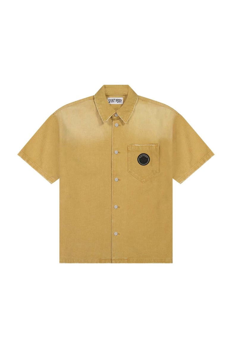 Worn Bull Denim Shirt, Main, color, Beige