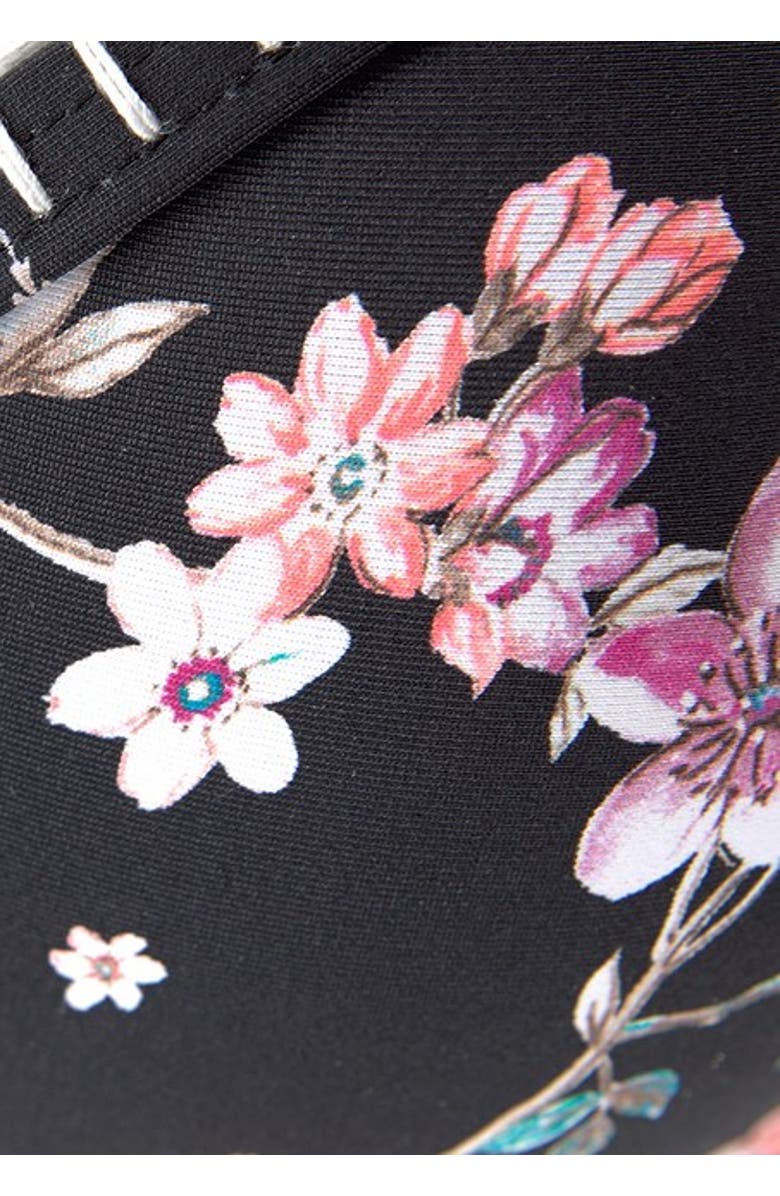 LASCANA Women's Plunge Triangle Bikini Top Size 34C/D, Alternate, color, Black Printed