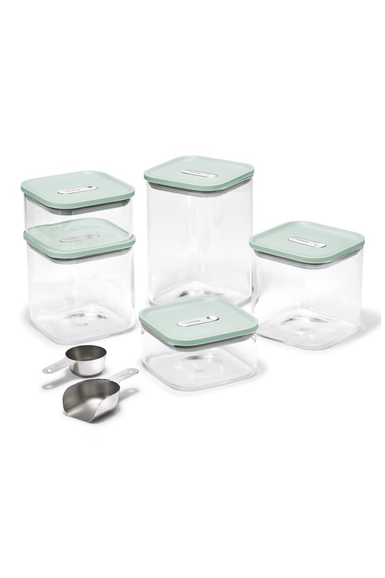 Set of 5 Airtight Storage Containers, Main, color, MIST
