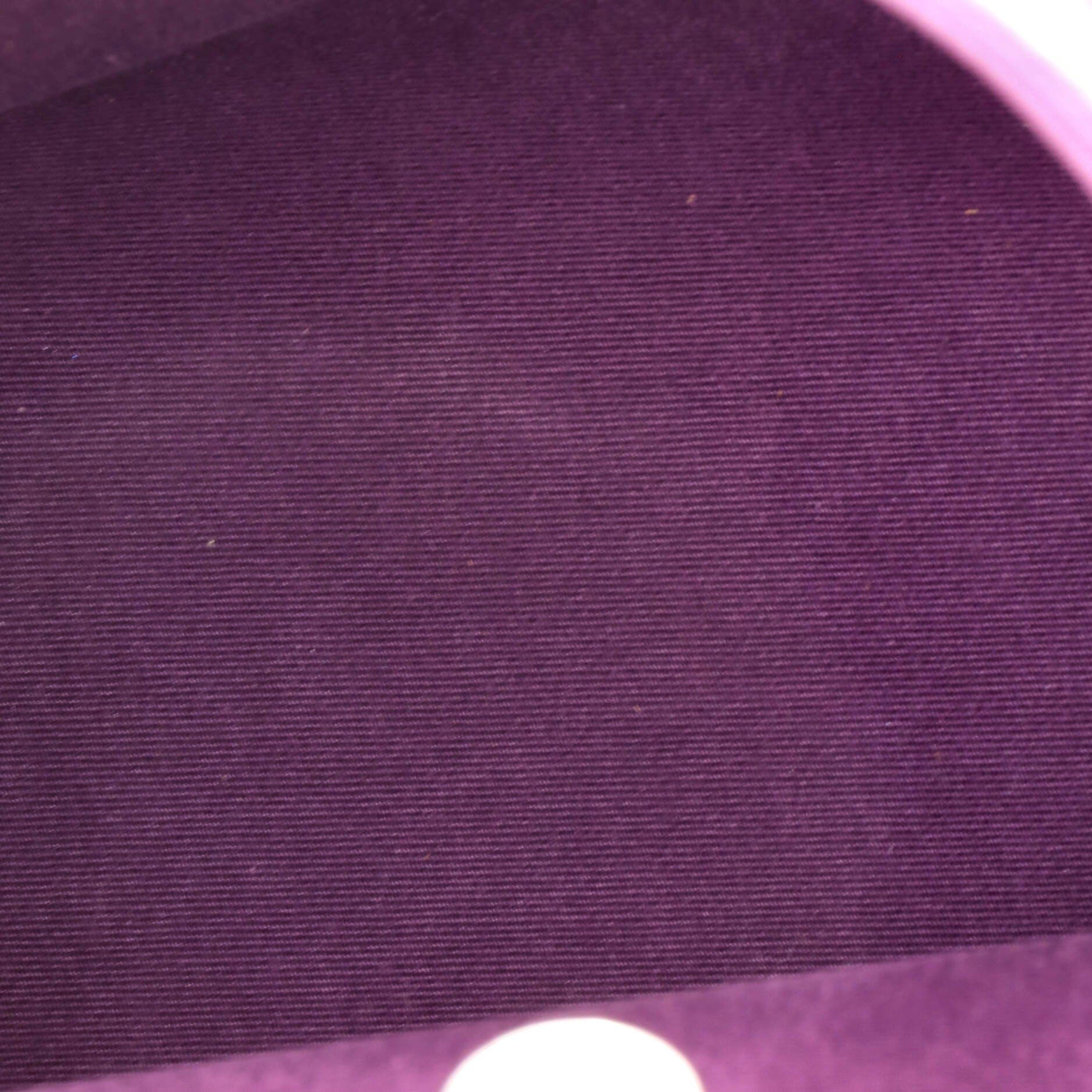 Pre-Owned Hermes Herbag Zip Leather and Toile 31, Alternate, color, Cassis