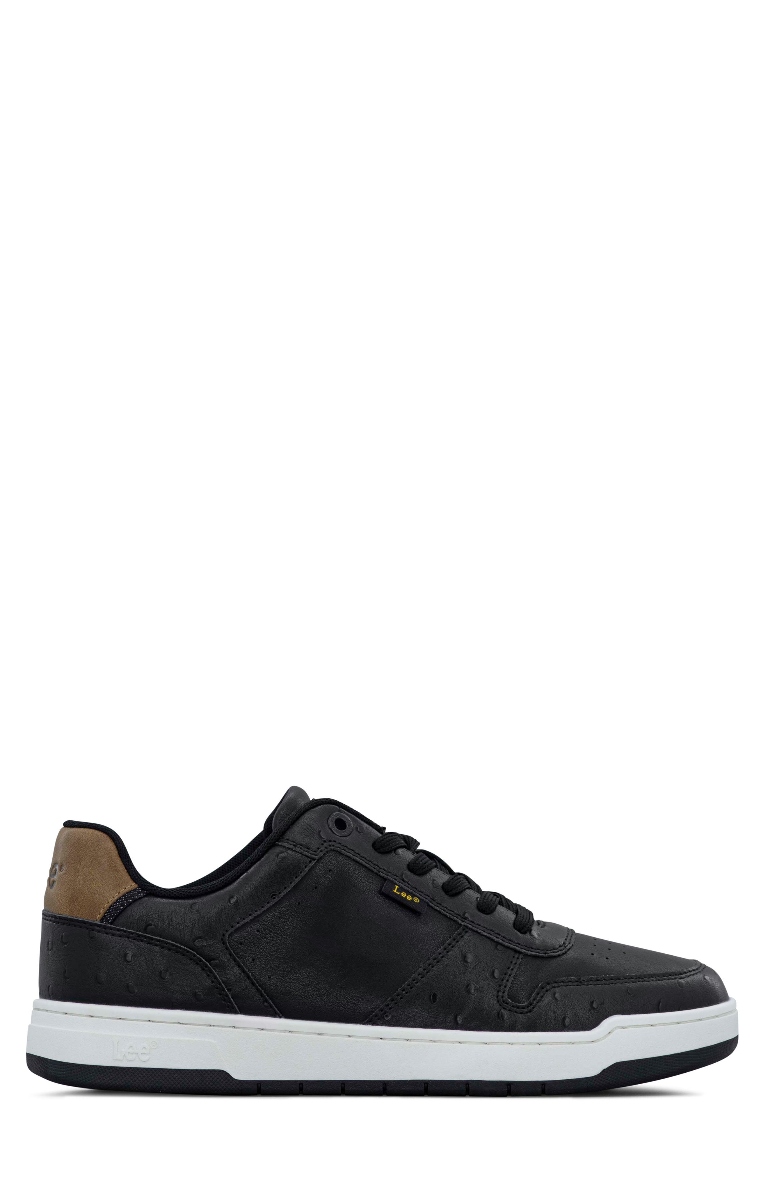 Specter EXO Faux Leather Sneaker, Alternate, color, BLACK/ BLACK/ OSTRICH