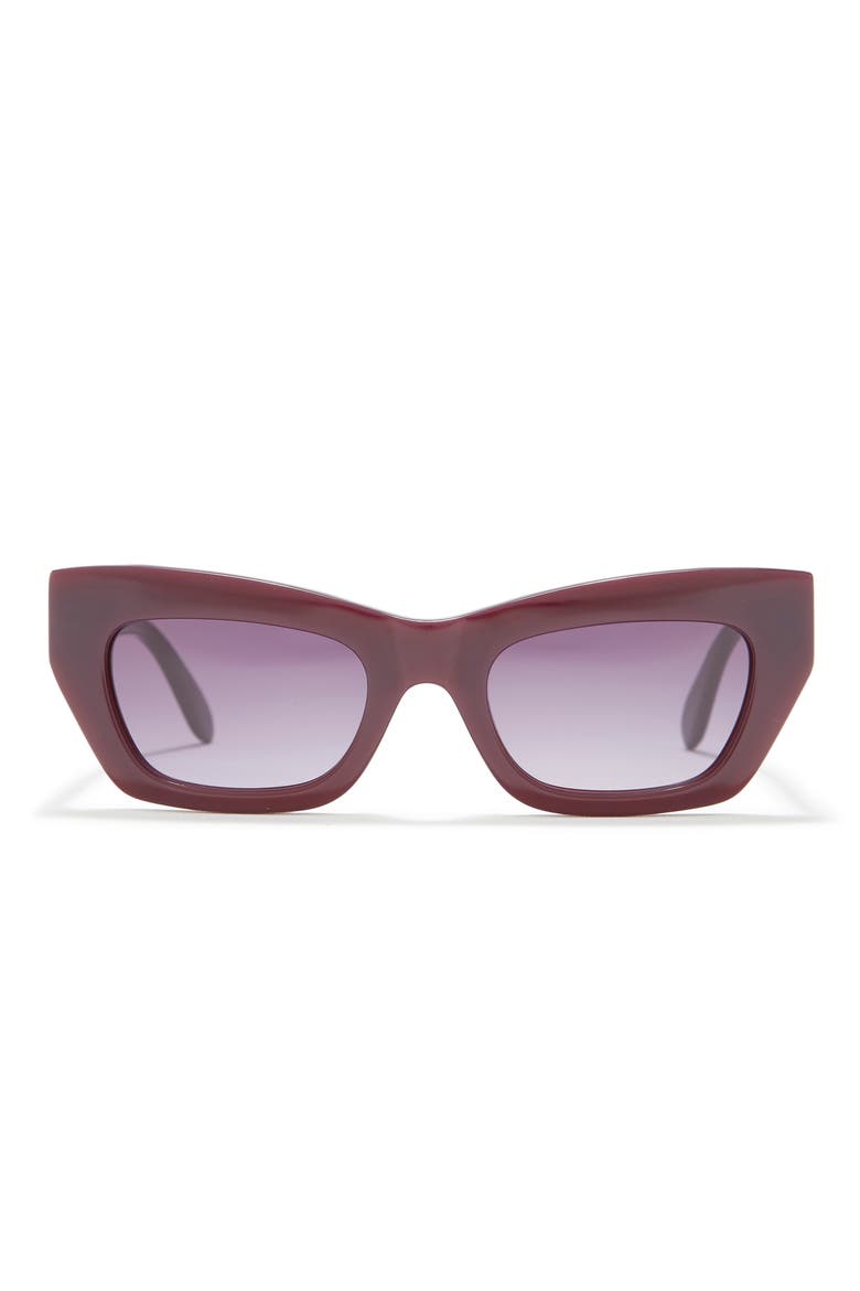57mm Chunky Kitten Sunglasses, Main, color, PLUM