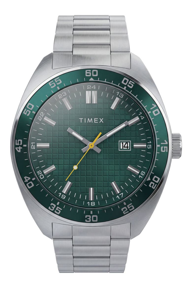 Three-Hand Two-Tone Stainless Steel Watch, Main, color, SILVER