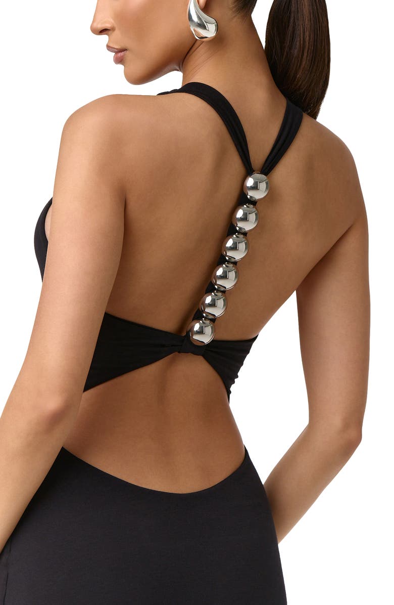 Naked Wardrobe Sleeveless Maxi Dress, Alternate, color, Black