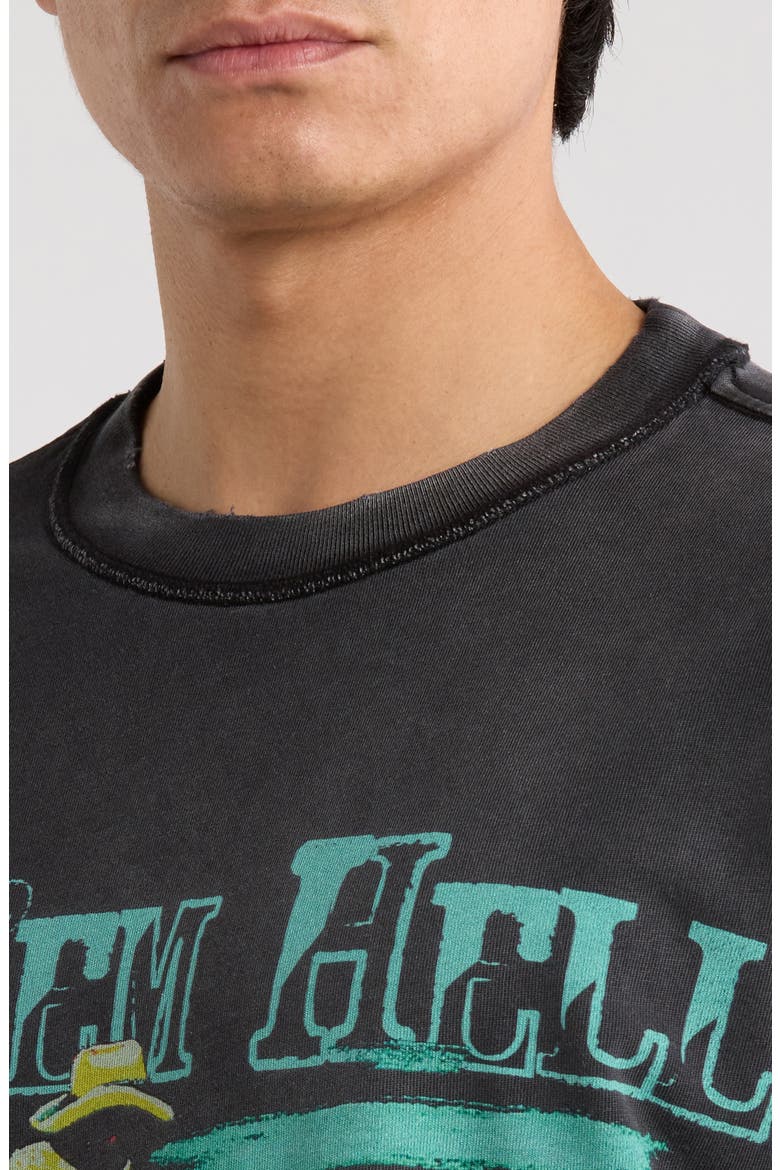 Give 'em Hell Cotton Graphic T-Shirt, Alternate, color, VINTAGE BLACK