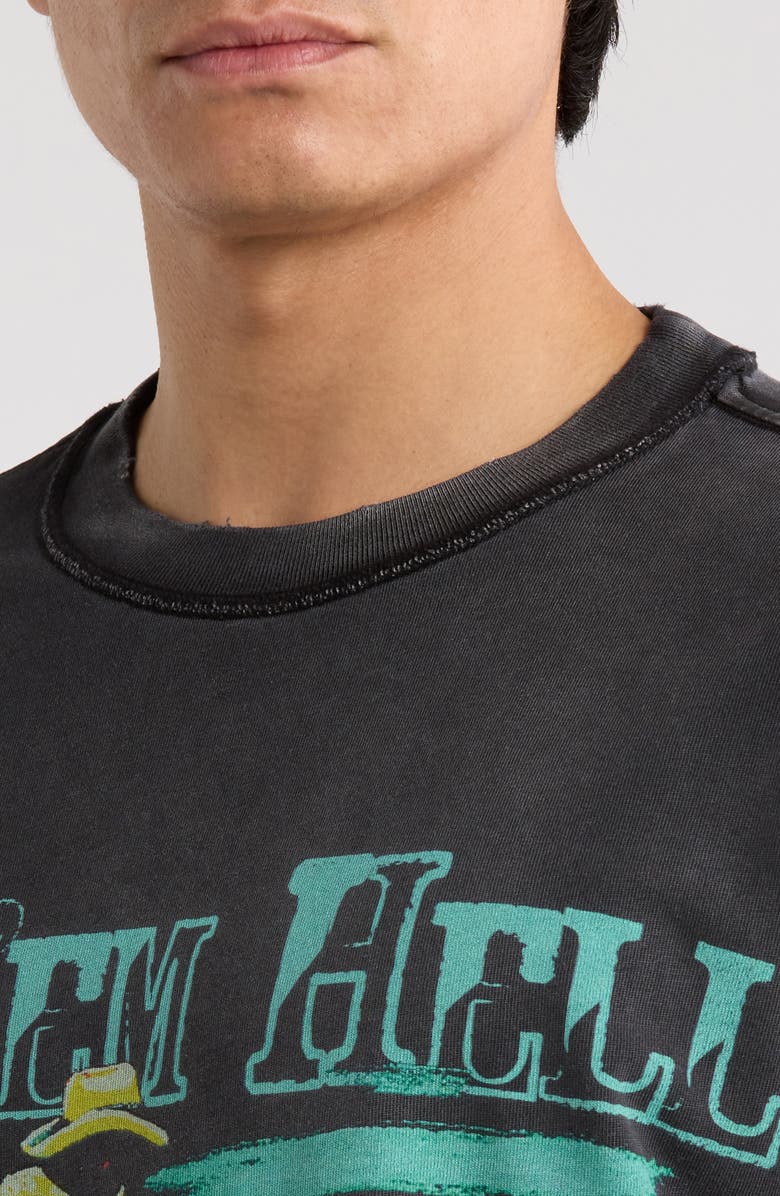 DIET STARTS MONDAY Give 'em Hell Cotton Graphic T-Shirt, Alternate, color, Vintage Black