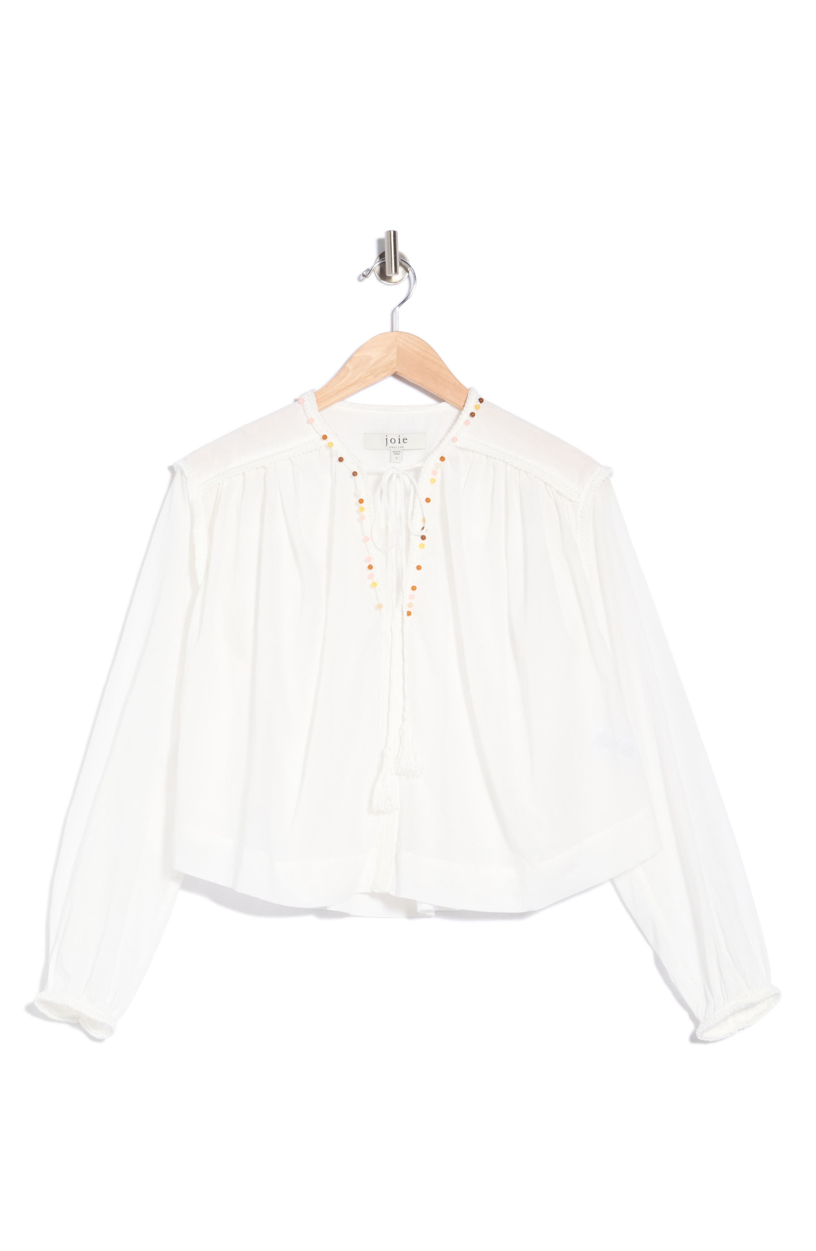 Joie Long Sleeve Embroidered Top