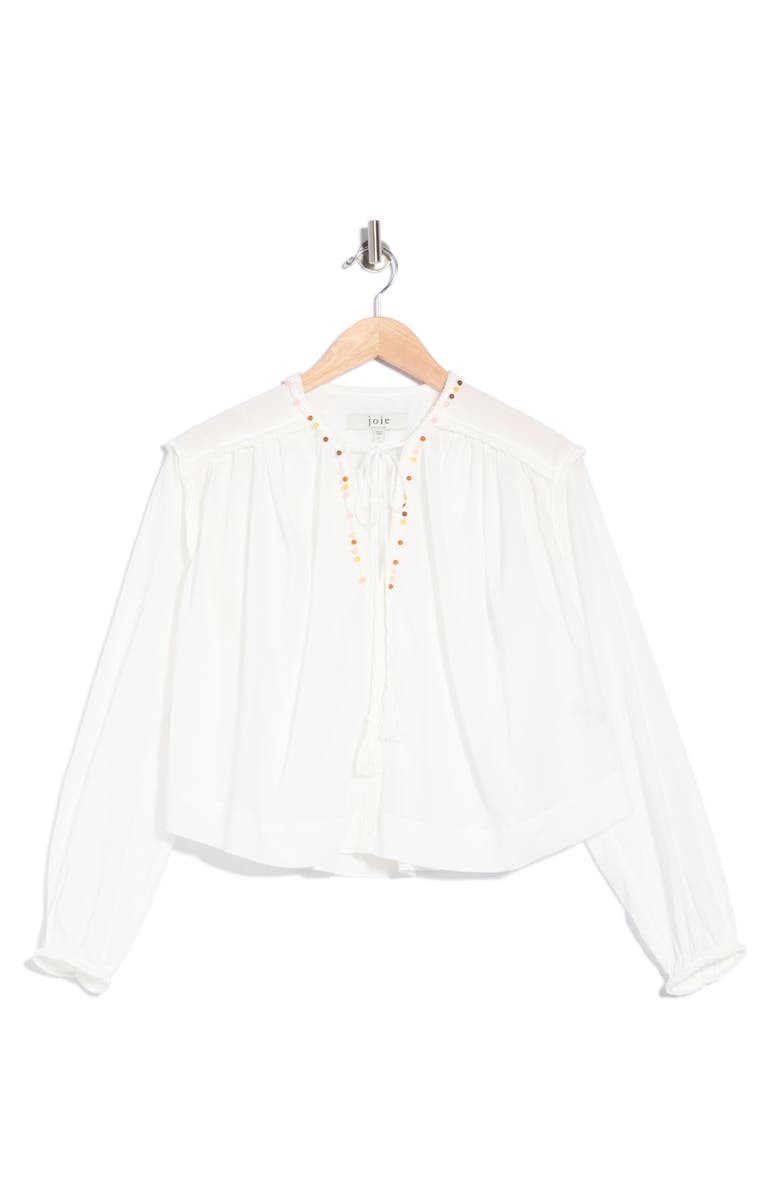 Joie Long Sleeve Embroidered Top, Main, color, White